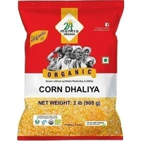 24 Mantra Organic Corn Dhaliya (Corn Grits / Polenta) (2 lbs bag)