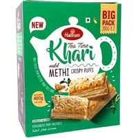 Haldiram's Tea Time Khari (Puff Pastry) Methi / Fenugreek - 14 oz (14 oz box)