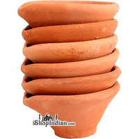 Plain Clay Diyas (Medium- 3 ) - 6 Pack (6 diyas)