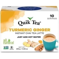 Quik Tea - Instant Turmeric Ginger Chai (10 Pack) (10 Pack)