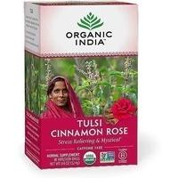 Organic India Tulsi Cinnamon Rose Tea (18 tea bags)