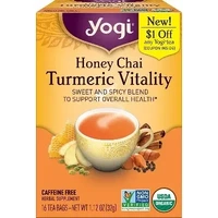 Yogi Honey Chai Turmeric Vitality Tea (16 tea bags)