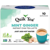 Quik Tea - Instant Mint Ginger Chai (10 Pack) (10 box Pack)
