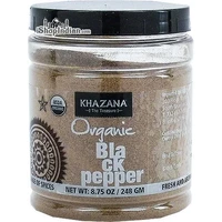 Khazana Organic Black Pepper Powder (8.75 oz jar)