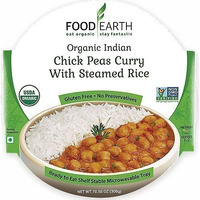 Food Earth Organic Chick Peas Curry with Steamed Rice (Ready-to-Eat) (10.58 oz tray)