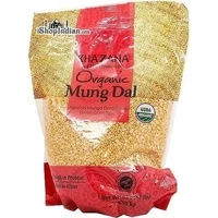 Khazana Organic Mung Dal (Green Gram Split) (2 lbs bag)