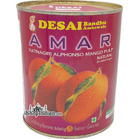 Desai Amar Ratnagiri Alphonso Mango Pulp- Natural - No Added Sugar (29.98 oz can)