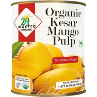 24 Mantra Organic Kesar Mango Pulp - No Added Sugar (30 oz tin)