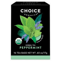 Choice Organics Peppermint Herbal Tea - 16 Tea Bags (16 Bags)