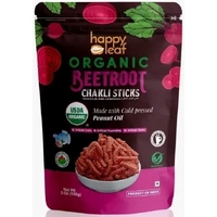 Happy Leaf Organic Beetroot Chakli Sticks (6 oz Pack)