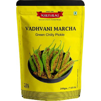 Kirtiraj Vadhvani Marcha (Green Chilli Pickle) (7 Oz Pack)