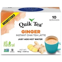 Quik Tea - Instant Ginger Chai (10 Pack) - Unsweetened (10 ct box)