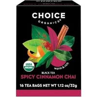 Choice Organics Black Tea - Spicy Cinnamon Chai (16 ct box)