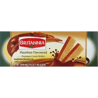 Britannia Hazelnut Flavoured Premium Creme Wafers (175 gm box)