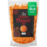 Jiva Organics Masoor Dal (Red Lentil) - 4 lbs (4 lbs bag)