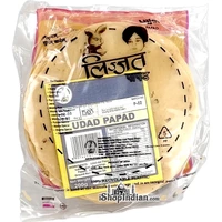 Lijjat Black Pepper (Udad) Papad - SMALL 5  (7 Oz Pack)