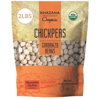 Khazana Organic Chickpeas - Garbanzo Beans (2 lb bag)