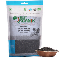 Just Organik Organic Urad Black Whole - 2 Lb (908 Gm) [50% Off]