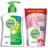 Dettol Original Liquid Handwash With Free Value Refill - 200 Ml (7 Fl Oz) [50% Off]