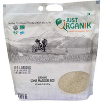Just Organik Organic Sona Masoori Rice - 10 Lb (4.54 Kg)