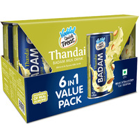 Vadilal Thandai Badam Milk Drink 6 in 1 Value Pack - 180 Ml (6 Fl Oz)