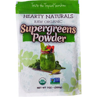 Hearty Naturals Organic Supergreens Powder - 7 Oz (200 Gm)