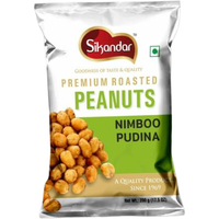 Sikandar Roasted Peanuts Nimboo Pudina - 150 Gm (5.29 Oz) [FS]