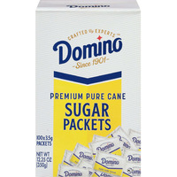 Domino Pure Cane Sugar 100 Packets - 12.3 Oz (350 Gm)