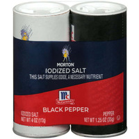 McCormick Morton Iodized Salt & Pepper Set - 5 Oz (148 Ml)