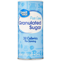 Great Value Pure Cane Granulated Sugar Cannister - 20 Oz (567 Gm)