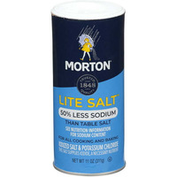 Morton Lite Salt 50% Less Sodium - 311 Gm (11 Oz)