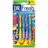 Dr. Fresh Kids Extra Soft Toothbrushes - 5 Ct