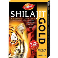 Dabur Shilajit Gold Ayurvedic Supplement  - 10 Capsules [75% Off]