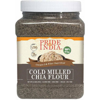 Raw Black Chia Seed Meal Flour - Cold Milled - Omega-3 & Fiber Superfood, 2 Pound (32oz) Jar