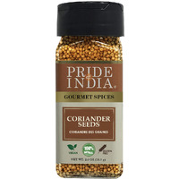 Pride of India ??? Coriander Seed Whole ??? Fresh & Gourmet Indian Whole Spice ??? Good for Curries/Meat/ Chicken ??? Easy to Use ??? 1.4 oz. Small Dual Sifter Bottle