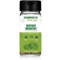 Pride of India Breakfast Seasoning 2.3 oz (65 gm) w/ Convenient Dual Sifter Cap Sweet Spicy Taste | Blend of Chia Sesame Flax Seed Garlic Spices | Vegan Gluten Free