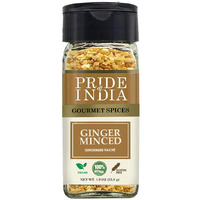 Pride of India ??? 1.9 oz Ginger Minced Whole ??? Gourmet Spice ??? Rich in Antioxidant ??? Potent Flavor - Great for Adding Flavor to Stir Fries & Sauces ??? Easy to Use ??? 1.9 oz. Small Dual Sifter Bottle