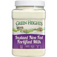 Instant Fortified Nonfat Milk Powder Jar 2 Pound / 900 GMS Jar (28+ Servings) - Proudly Made in America - Healthy Nourishing Essentials by Green Heights 32 oz