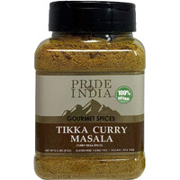 Pride of India ??? Tikka Curry Masala Seasoning Spice ??? Gourmet Curry Mix ??? Ideal for Vegetarian and Meat Dishes ??? Natural & GMO Free ??? Easy To Use - 8 oz. Medium Dual Sifter Jar