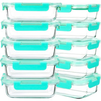 10 Pack Glass Meal Prep Containers Meal Prep Bowls Food Storage Containers Glass Food Prep Containers with Lids Lunch Container