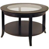 Genoa Coffee Table; Glass inset and shelf