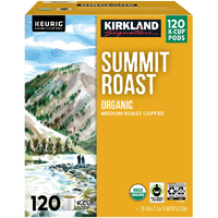 Kirkland Signature Coffee Organic Summit Roast K-Cup Pod, 120-count