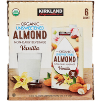 Kirkland Signature, Organic Almond Beverage, Vanilla, 32 fl oz, 6-Count