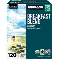 Kirkland Signature Coffee Organic Breakfast Blend K-Cup Pod, 120-count