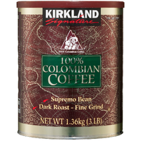 Kirkland Signature 100% Colombian Coffee, Dark Roast, 3 lbs