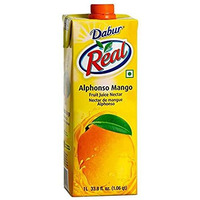 Dabur Real Alphonso Mango Fruit Nectar Juice - 1 L (33.8 Fl Oz)