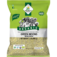 24 Mantra Organic Green Whole Moong Mung Beans - 2 Lb (908 Gm)