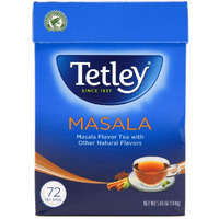 Tetley Tea Bag Masala 72 Bags - 5 Oz (144 Gm)