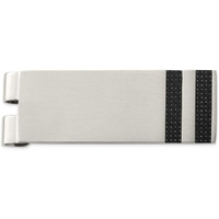 Jewelry Brothers Loose-gemstones Stainless Steel Brushed Black Carbon Fiber Inlay Money Clip