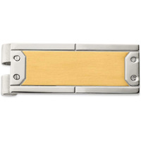 Chisel Stainless Steel Brushed and Polished Yellow IP-plated Money Clip 40mm